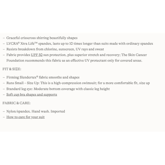 new $145 Lands' End swimsuit 20w Chlorine Resistant SlenderSuit navy blue 20 w - Picture 2 of 4